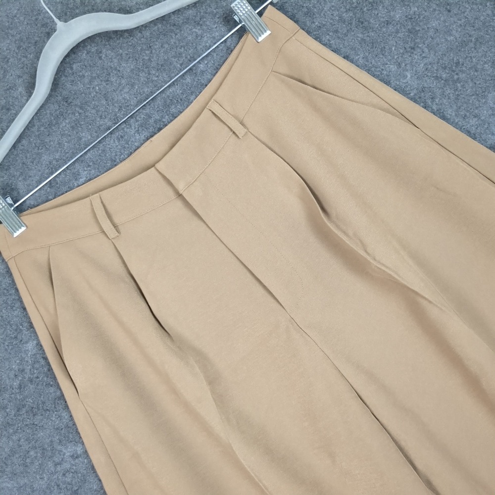 Cider Tan Pleated Wide Leg Trousers High Waisted‎ Business Casual Pants XL NWT